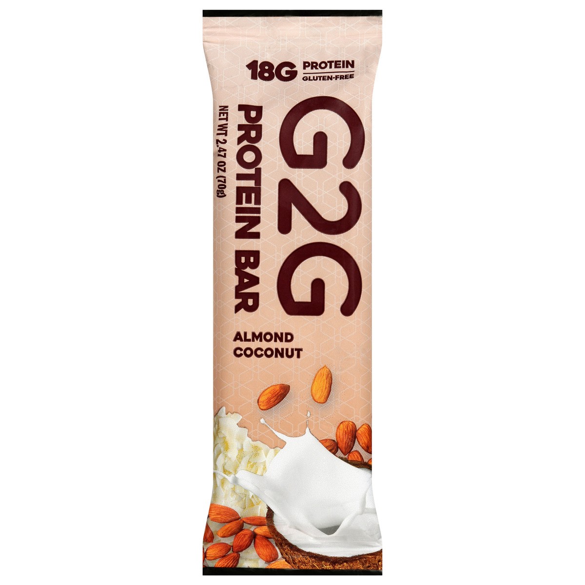 slide 1 of 9, G2G Protein Bar Almond Coconut, 2.47 oz