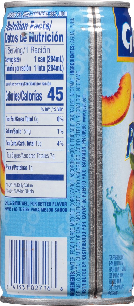 slide 4 of 11, Goya Diet Peach Nectar - 9.6 fl oz, 9.6 fl oz