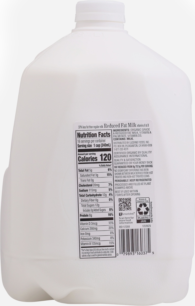 slide 6 of 9, O Organics O Orgnc Milk Reduced Fat 2%, 128 fl oz
