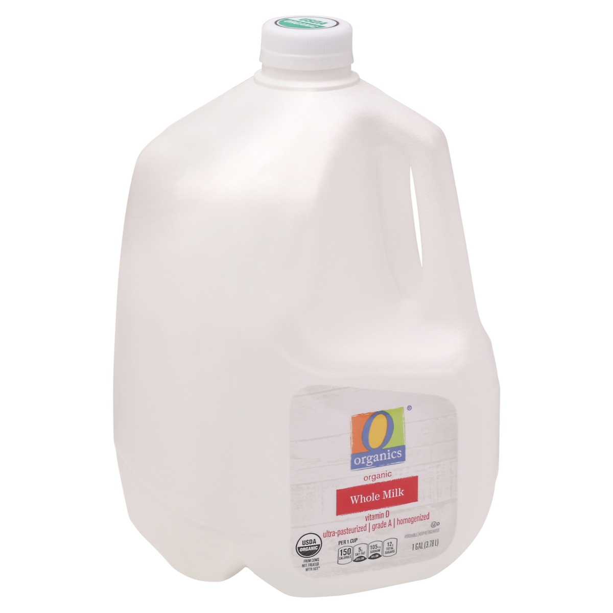 slide 1 of 9, O Organics O Orgnc Milk Whole Vit D, 128 fl oz