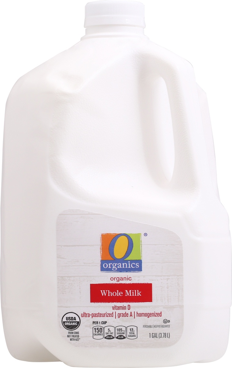 slide 9 of 9, O Organics O Orgnc Milk Whole Vit D, 128 fl oz