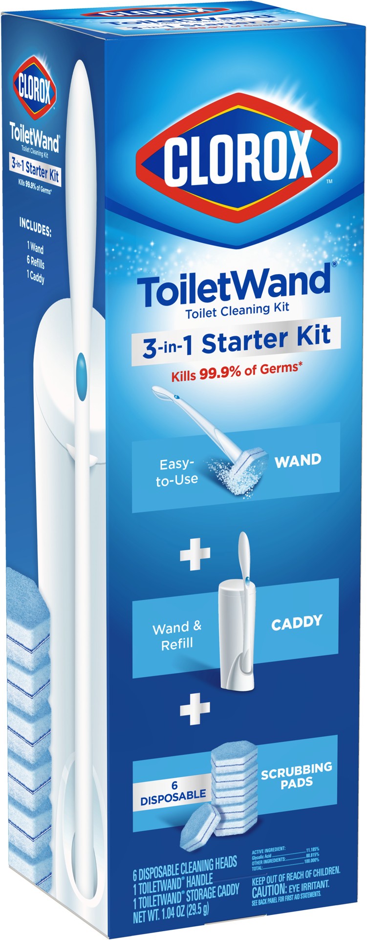 slide 4 of 5, Clorox Toilet Wand Toilet Cleaning Kit 1.04 oz, 1.04 oz