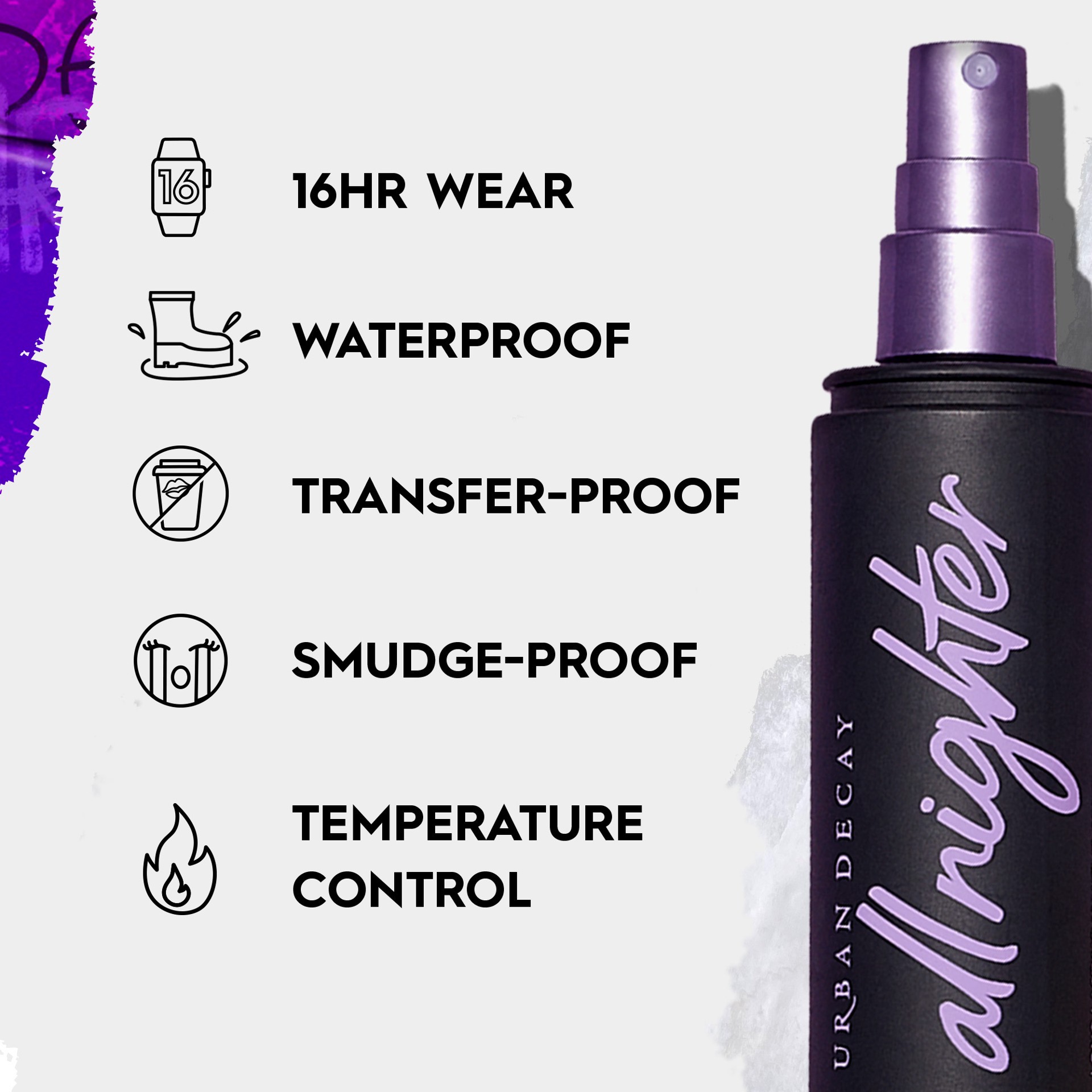 slide 6 of 9, Urban Decay All Nighter Long-Lasting Makeup Setting Spray Standard Size - 4 oz/ 118 mL, 4 oz/ 118 ml