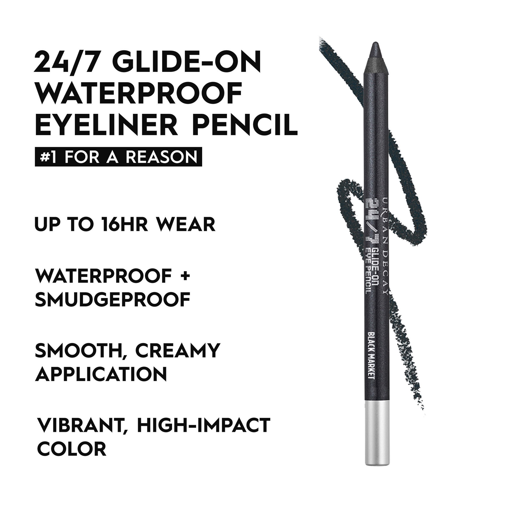 Urban Decay 24/7 Glide-On Eye Pencil - Naked Cherry Collection Black Market  0.04 oz/ 1.2 gram | Shipt