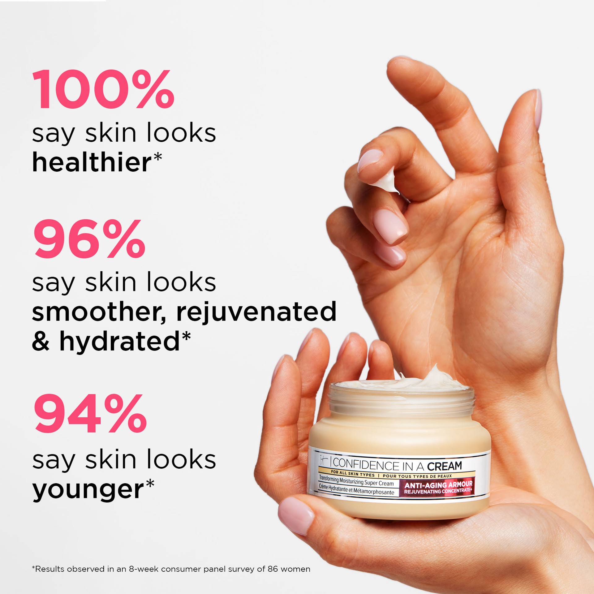 slide 6 of 10, IT Cosmetics Confidence in a Cream Anti-Aging Hydrating Moisturizer 2.03 oz / 60 mL,