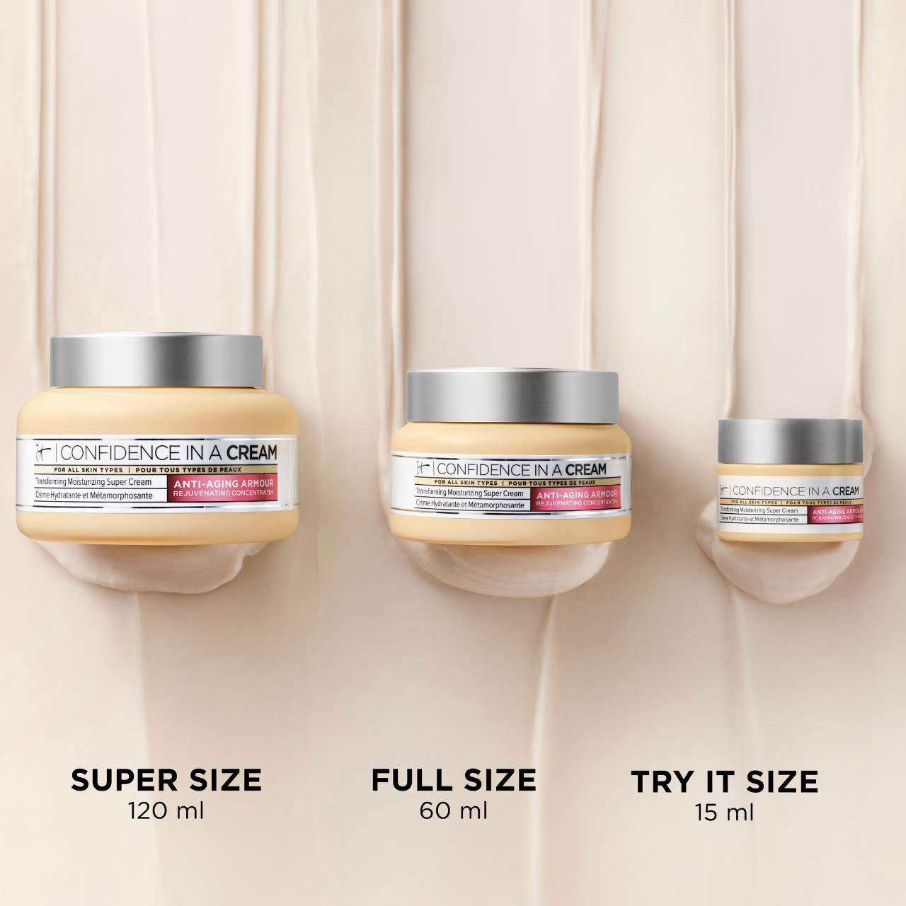 slide 10 of 10, IT Cosmetics Confidence in a Cream Anti-Aging Hydrating Moisturizer 2.03 oz / 60 mL,