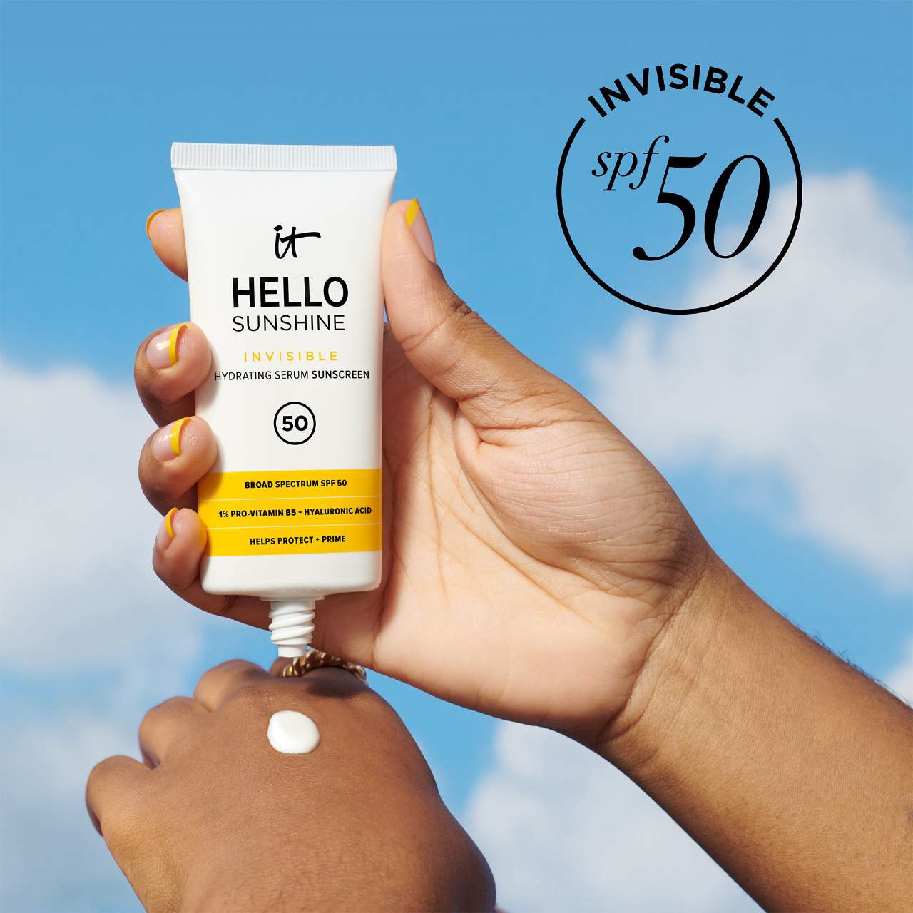 slide 7 of 8, IT Cosmetics Hello Sunshine Invisible Sunscreen For Face SPF 50 1.7 oz / 50 mL,