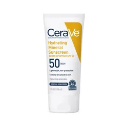 Cerave Mineral Sunscreen Lotion, Oil-Free Body Sunscreen With Spf 50, 5 Oz
