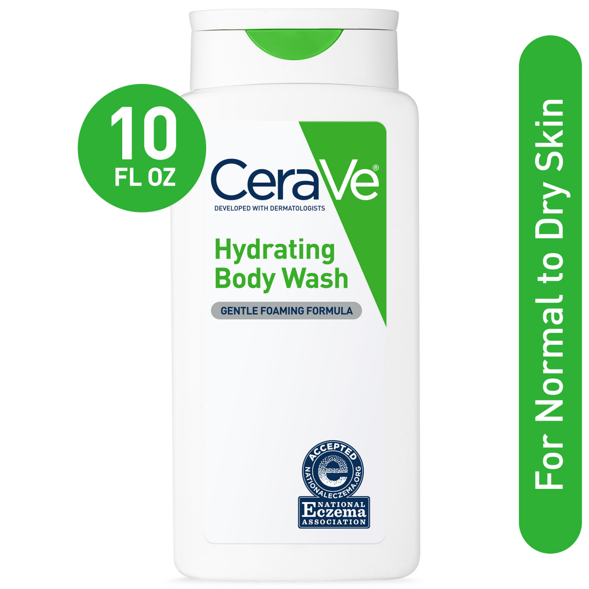 slide 1 of 13, CeraVe Body Wash, Hydrating, Normal To Dry Skin, 10 oz