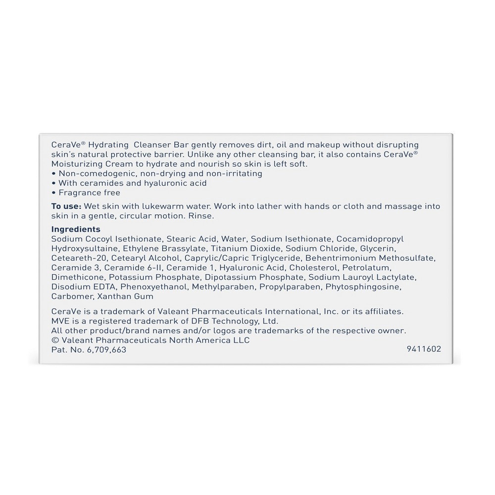 slide 7 of 7, CeraVe Hydrating Cleanser Bar, For Dry To Normal Skin, 4.5 oz