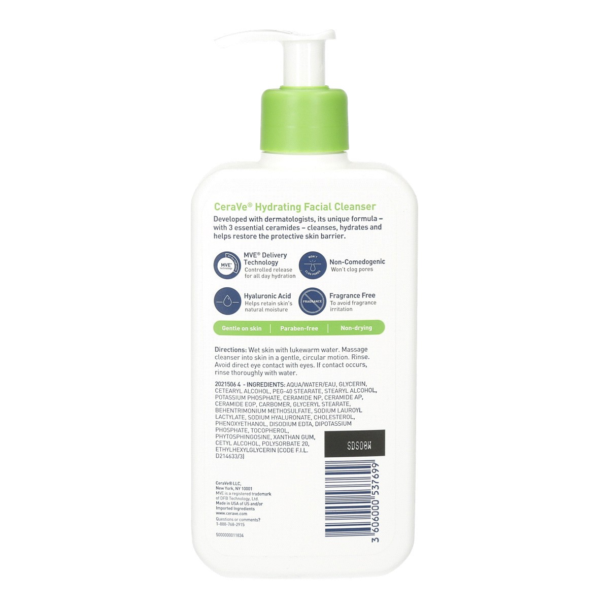 slide 5 of 5, CeraVe Hydrating Facial Cleanser, 12 fl oz