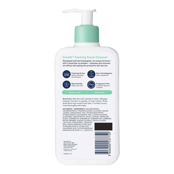 slide 4 of 5, CeraVe Foaming Facial Cleanser - 16 Fl. Oz., 16 fl oz