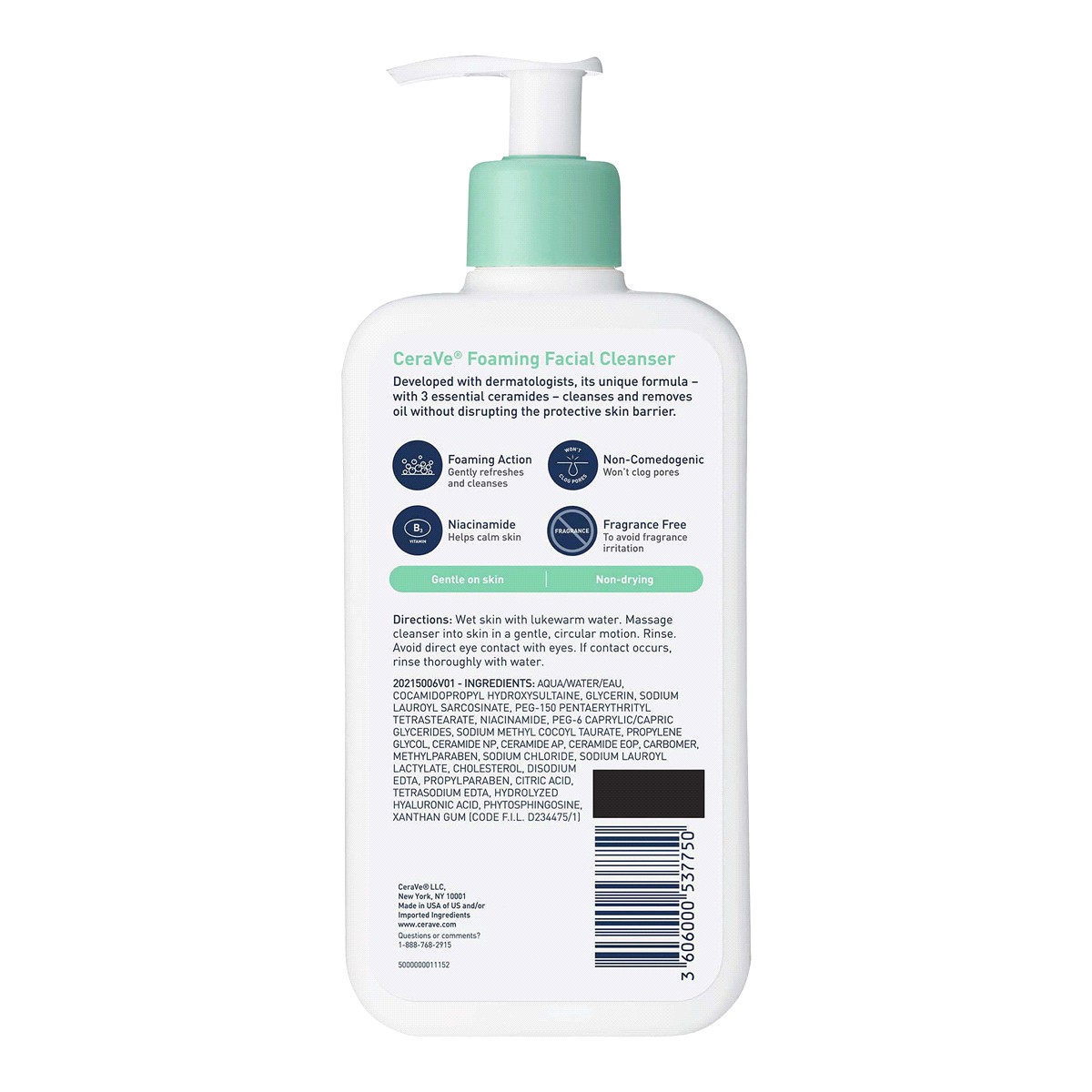 slide 3 of 5, CeraVe Foaming Facial Cleanser - 16 Fl. Oz., 16 fl oz
