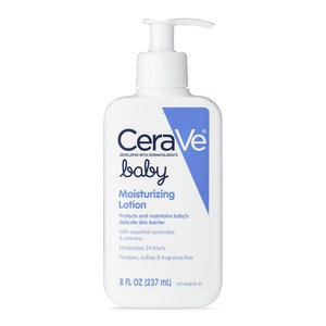 slide 1 of 1, Cerave Baby Moisturizing Cream Lotion, Moisturizes And Protects Skin, 8 oz