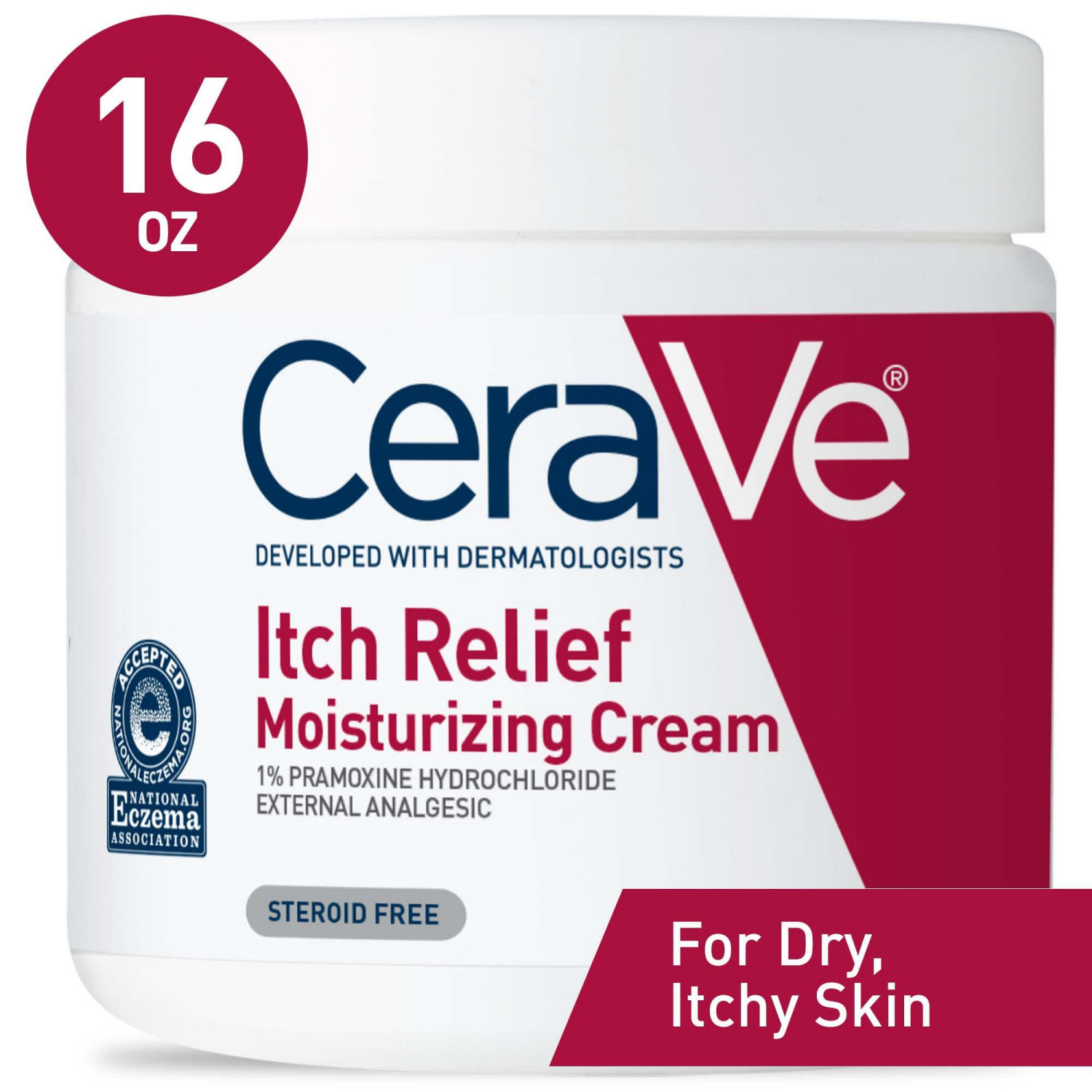 slide 1 of 9, CeraVe Itch Relief Moisturizing Cream, 16 oz