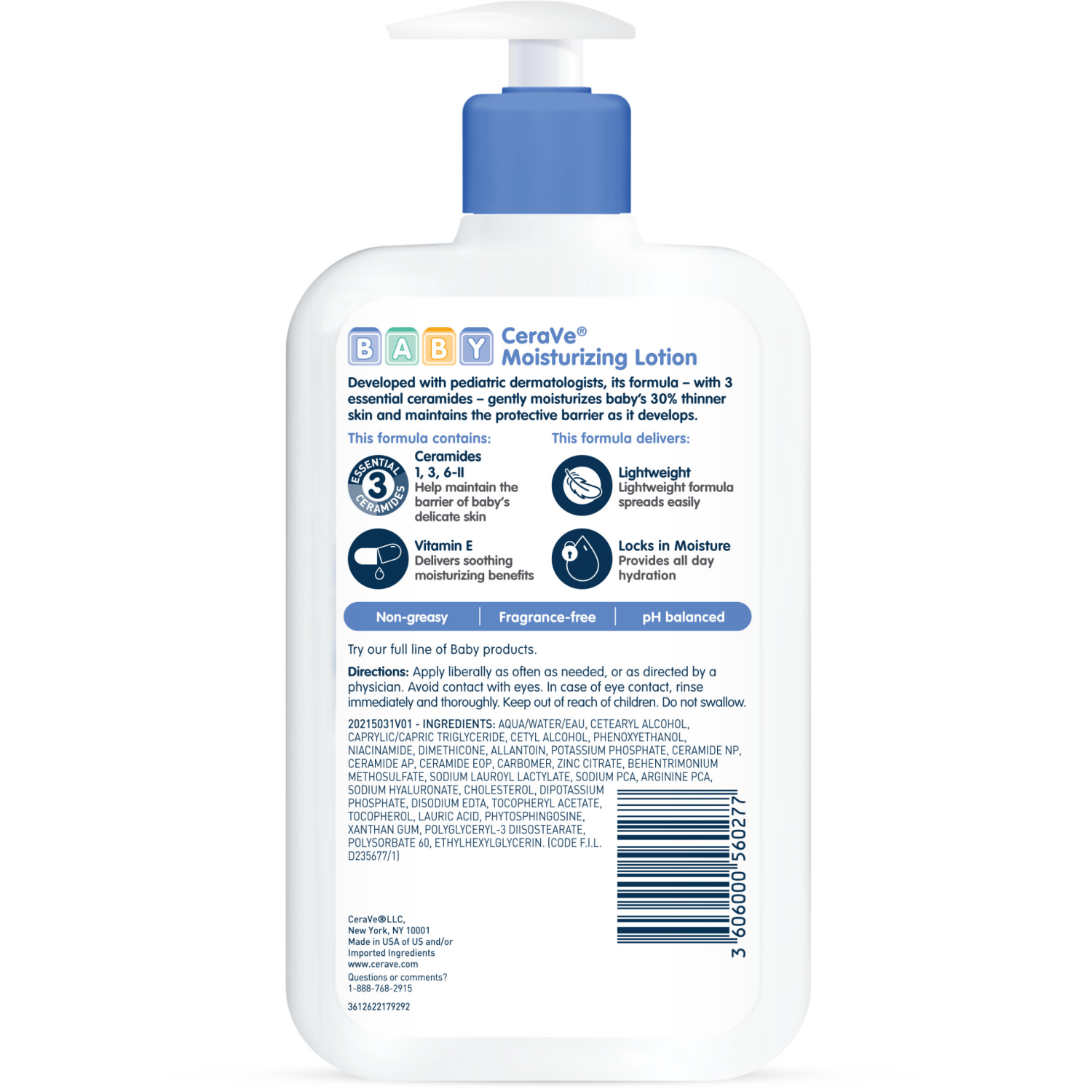 slide 2 of 2, CeraVe Baby Moisturizing Lotion, 16 fl oz