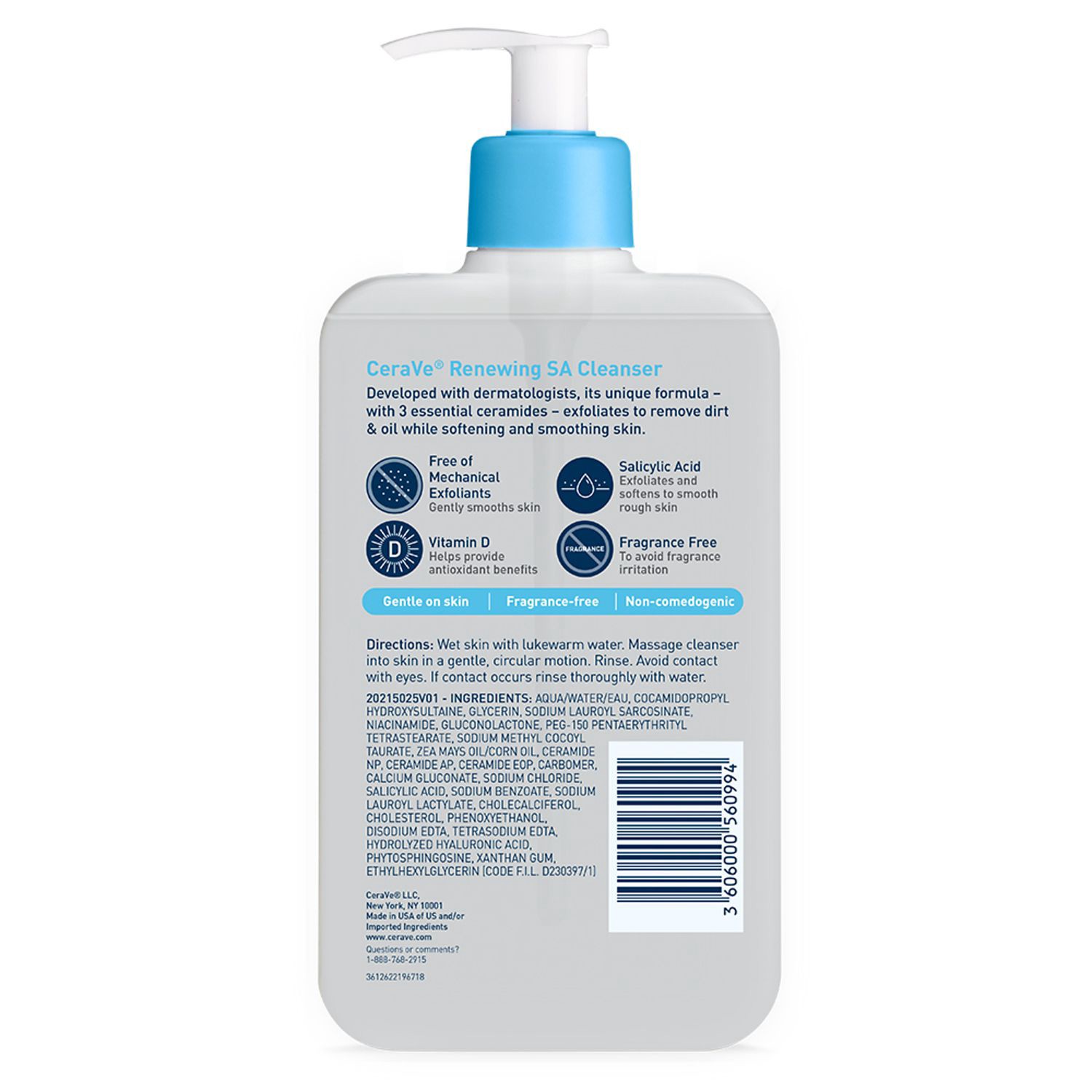 slide 9 of 9, CeraVe Renewing SA Cleanser for Normal Skin Value Size 16 fl oz, 16 fl oz