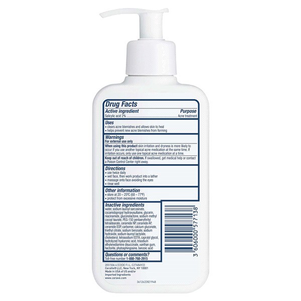 slide 2 of 5, Cerave Acne Control Cleanser, 8 oz