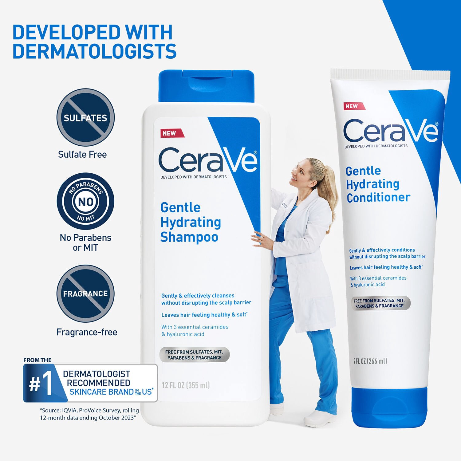 slide 2 of 10, Cerave Hair Gentle Conditioner 9 Oz, 9 oz