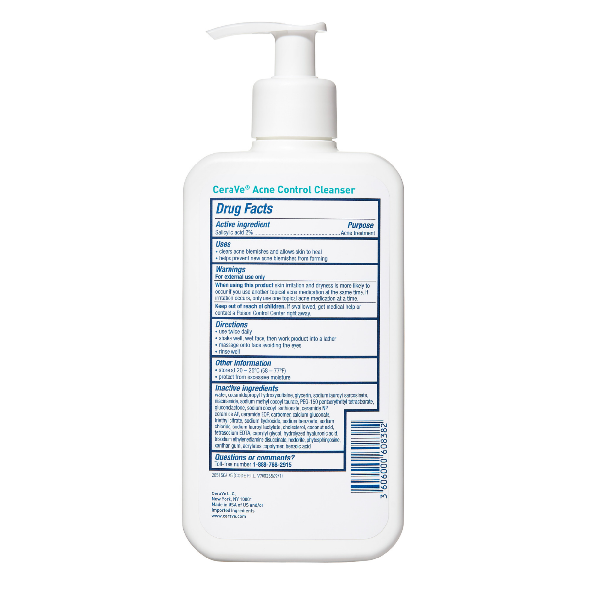 slide 2 of 2, Cerave Acne Control Cleanser 2% Salicylic Acid Facial Cleansing Acne Treatment, 12 oz, 12 oz