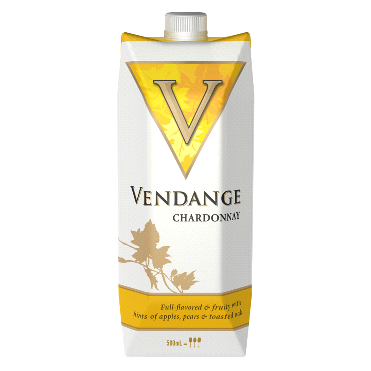 slide 1 of 9, Vendange White Wine, Chardonnay, 500 ml