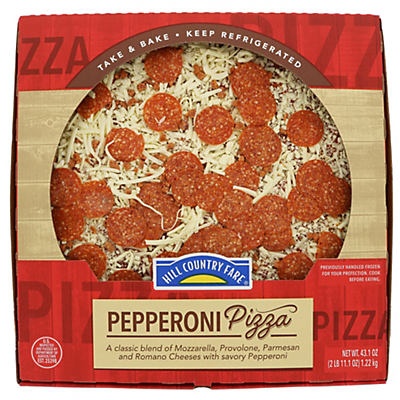 slide 1 of 1, Hill Country Fare 16 Inch Pepperoni Pizza, 43.1 oz