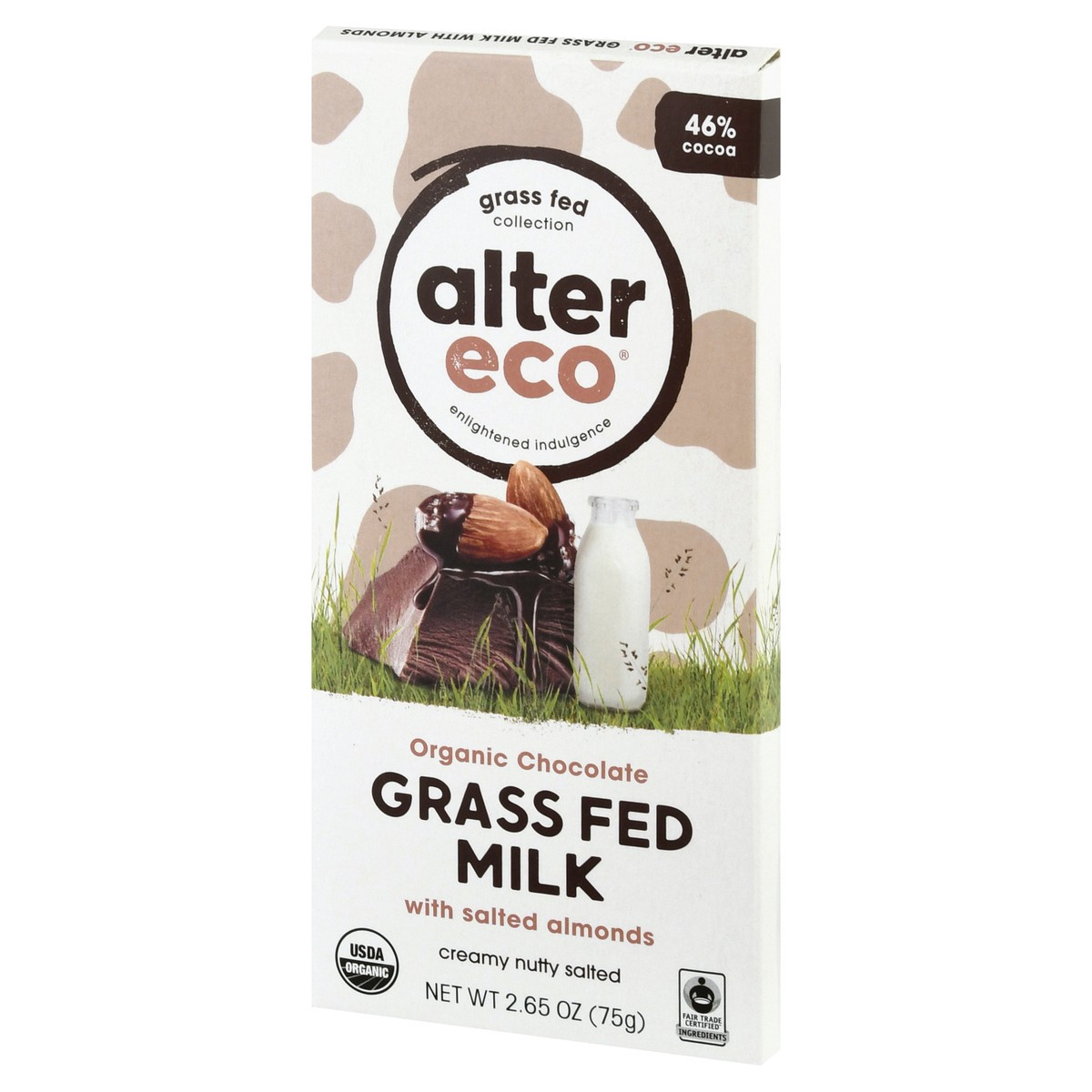 slide 3 of 13, Alter Eco Org. Choc Salted Almnd, 2.65 oz