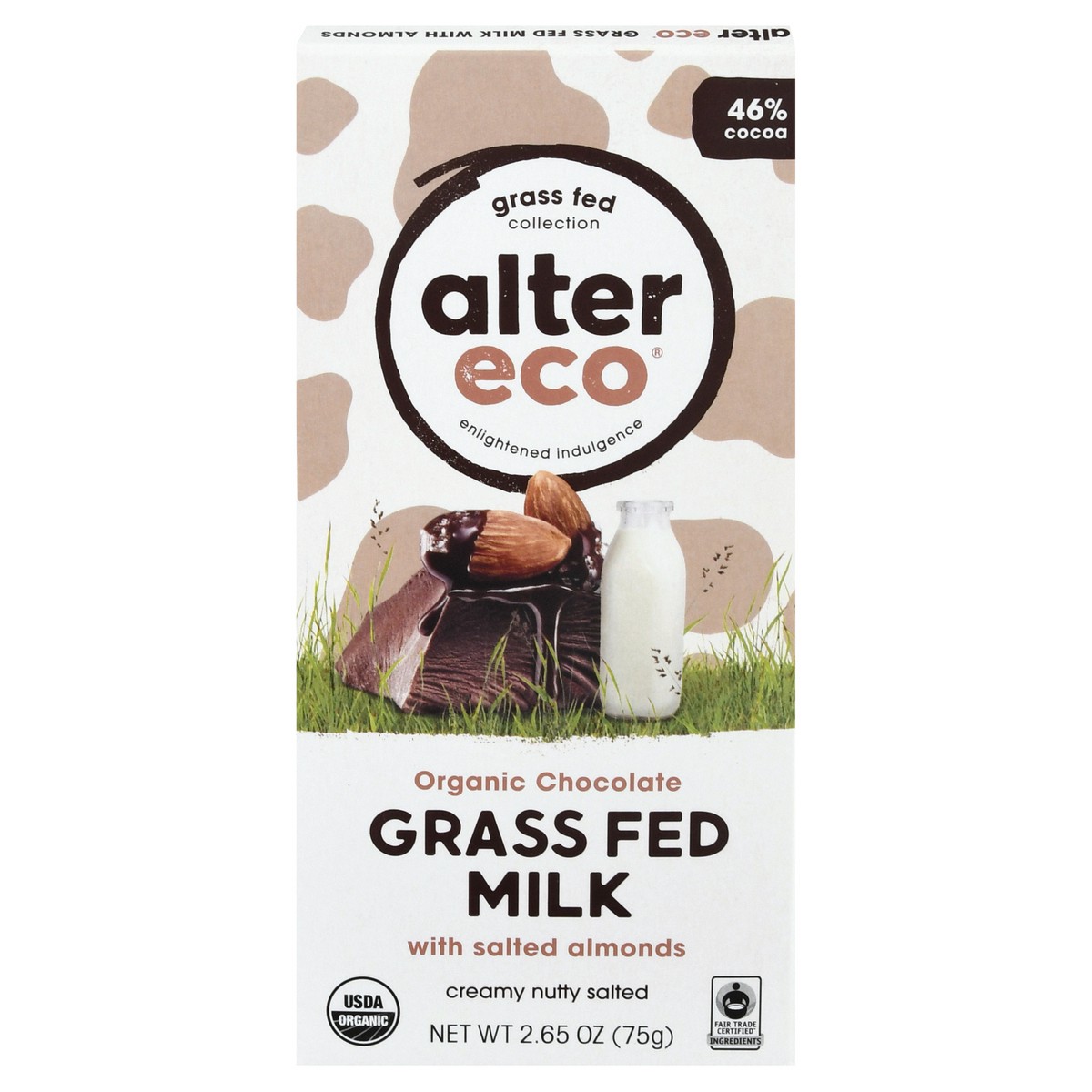 slide 6 of 13, Alter Eco Org. Choc Salted Almnd, 2.65 oz