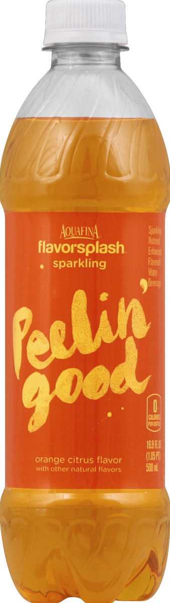 slide 2 of 4, Aquafina Flavorsplash Peelin' Good Orange Citrus Sparkling Water Beverage - 16.9 fl oz, 16.9 fl oz