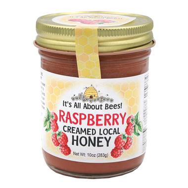 slide 1 of 1, It's All About Bees! Raspberry Creamed Local Honey, 10 oz