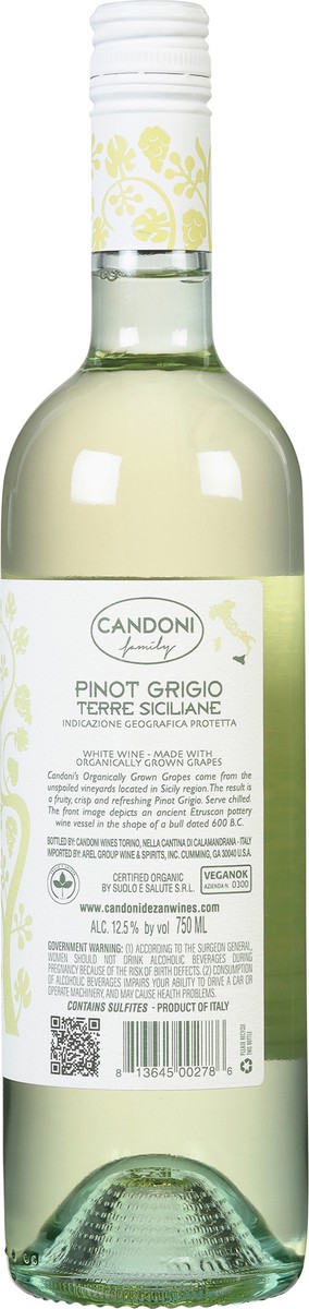 slide 7 of 9, Candoni Pinot Grigio, 750 ml