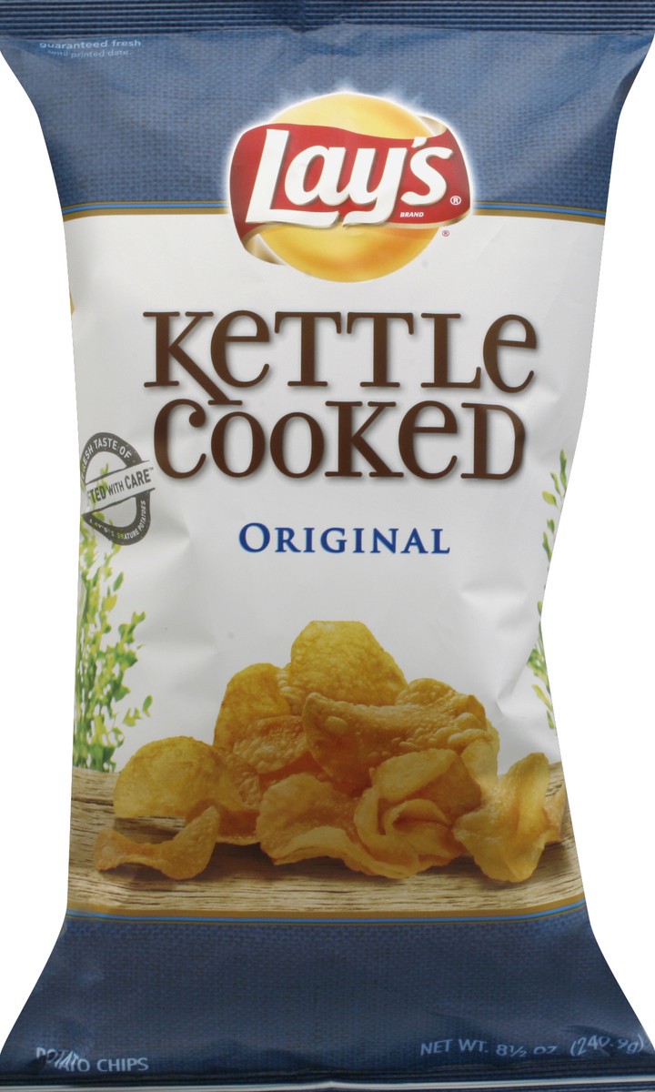 slide 5 of 6, Lay's Kettle Cooked Original Potato Chips, 1 ct