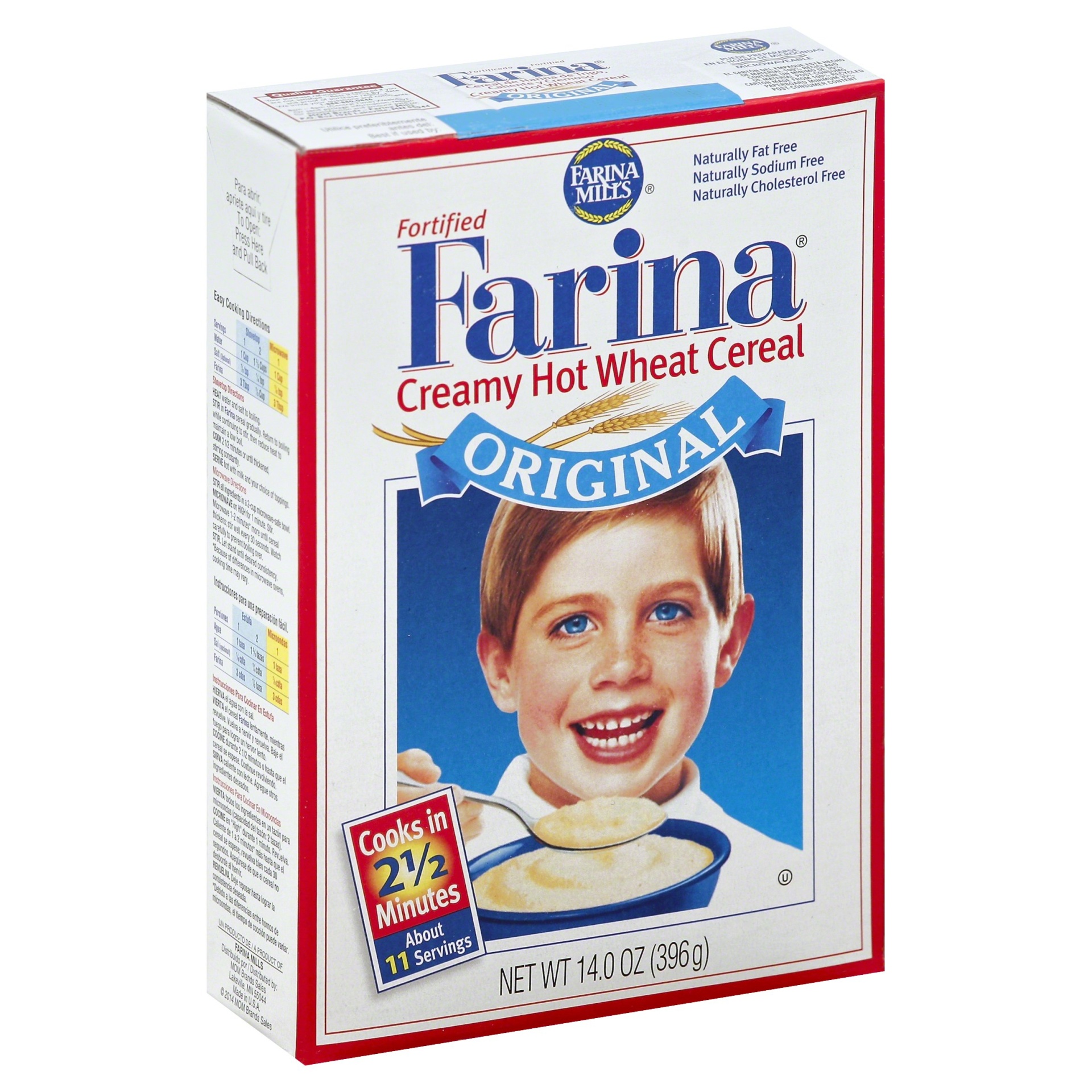 slide 1 of 8, Farina Original Hot Wheat Cereal, 14 oz