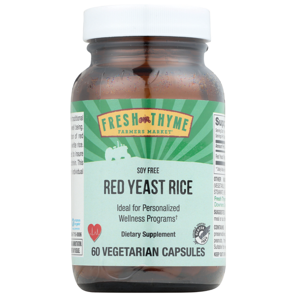 slide 1 of 1, Fresh Thyme Red Yeast Rice 60 Cap, 60 ct