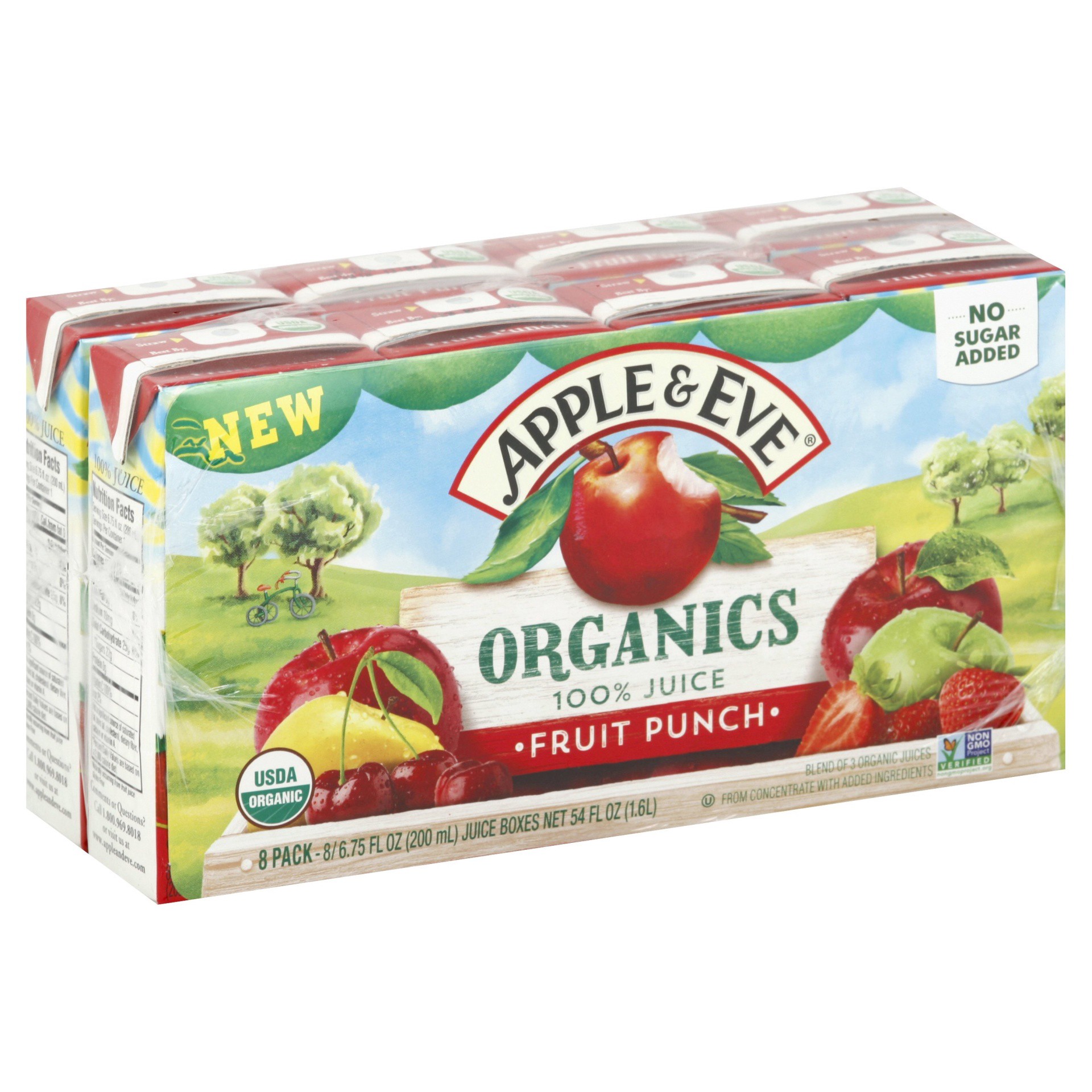 slide 1 of 11, Apple & Eve Organics Fruit Punch 100% Juice Juice Boxes - 8 ct; 6.75 fl oz, 8 ct; 6.75 fl oz