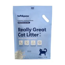 Tuft & Paw Really Great Cat Litter, Mult-Cat Mixed Tofu Cat Litter - Low Tracking, Low Dust