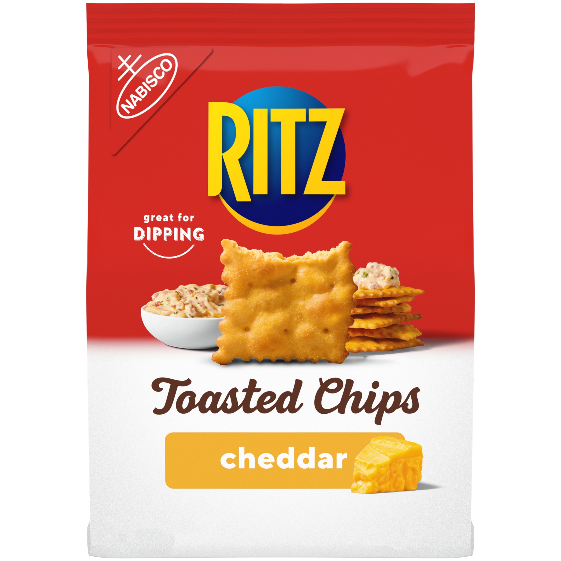 slide 1 of 1, Ritz Cheddar Flavored Toasted Chips, 8.1 oz