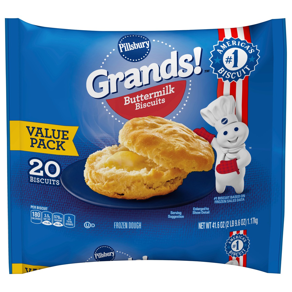 slide 1 of 1, Pillsbury Grands! Buttermilk Biscuits Value Pack, 41.6 oz