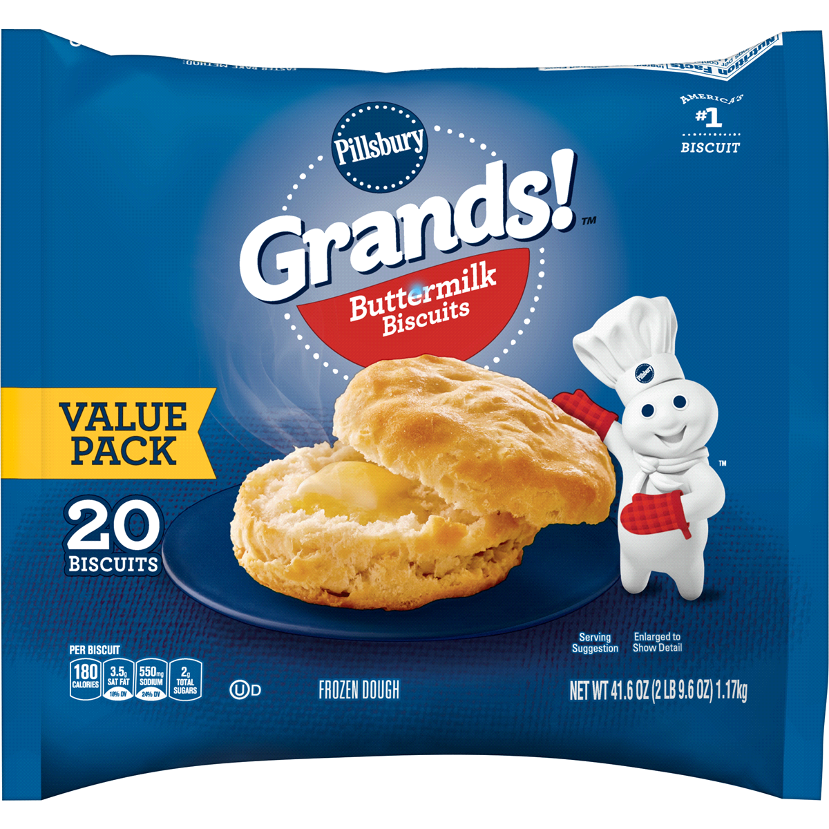 slide 1 of 3, Pillsbury Grands! Buttermilk Biscuits Value Pack, 41.6 oz