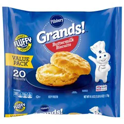 Pillsbury Grands! Buttermilk Biscuits Frozen Dough, Value Pack, 20 ct., 41.6 oz., 20 ct / 2.08 oz