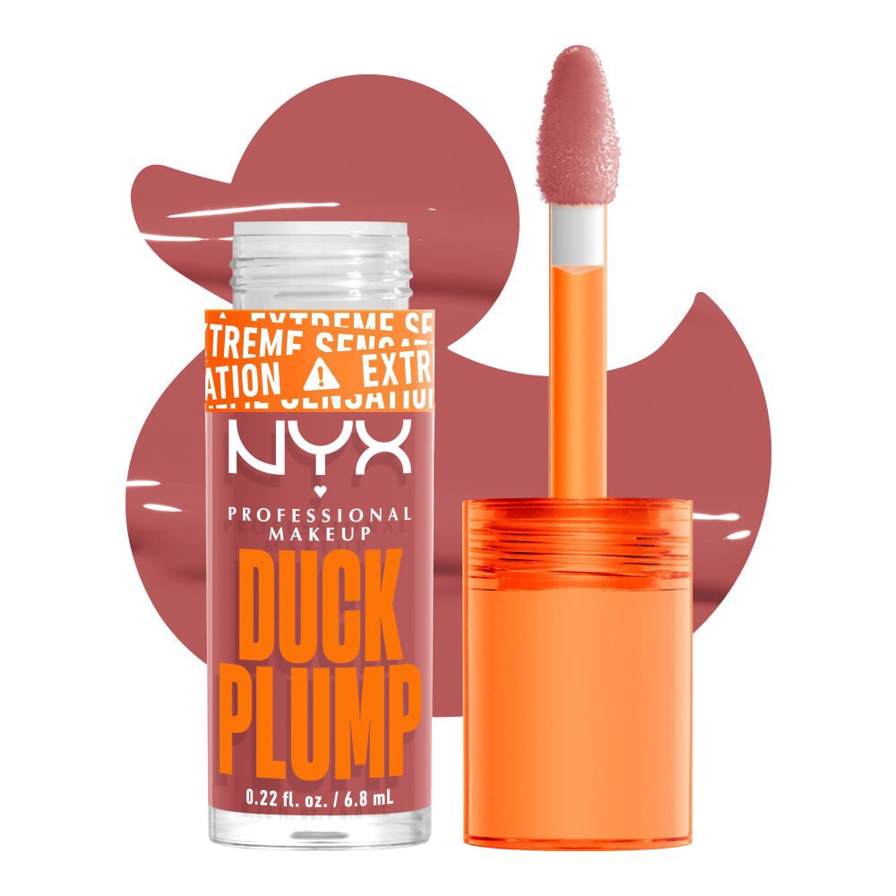 slide 1 of 6, NYX Professional Makeup Duck Plump Lip Gloss 03 Nude Swings, 0.23 fl oz