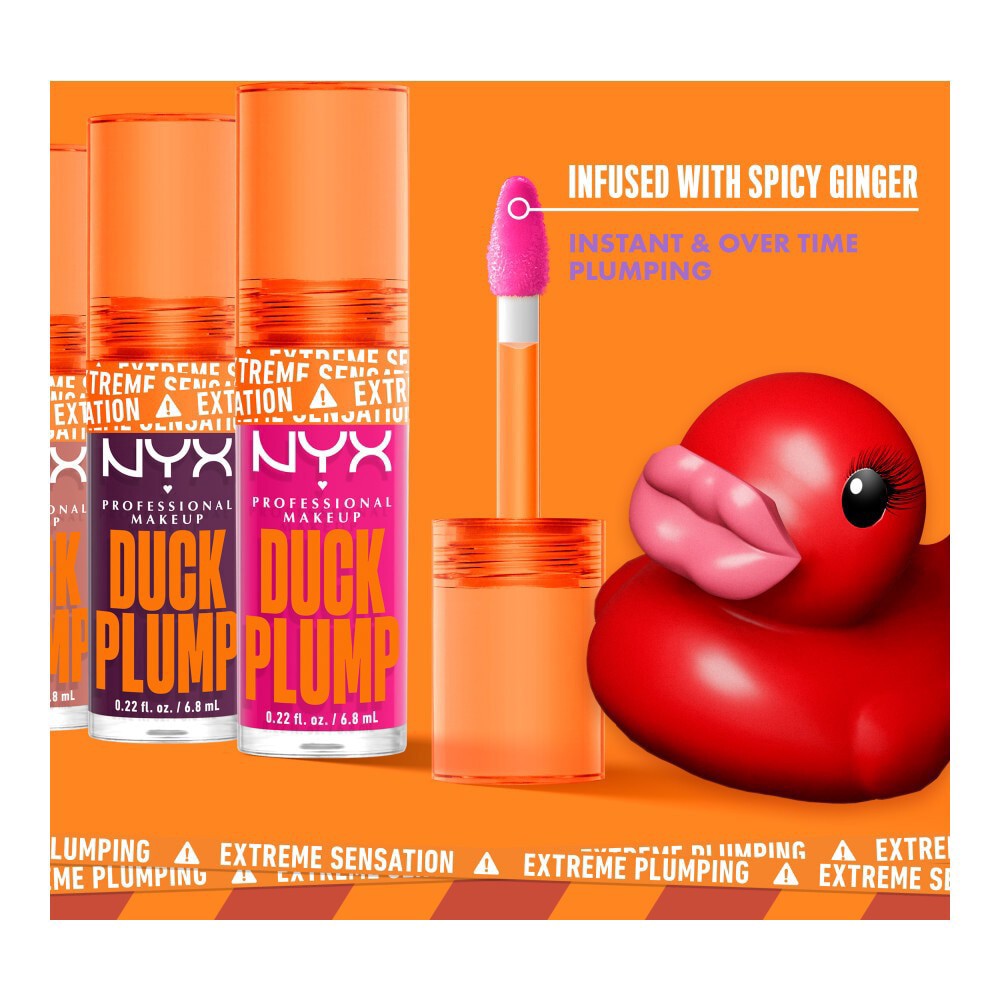 slide 6 of 6, NYX Professional Makeup Duck Plump Lip Gloss 03 Nude Swings, 0.23 fl oz