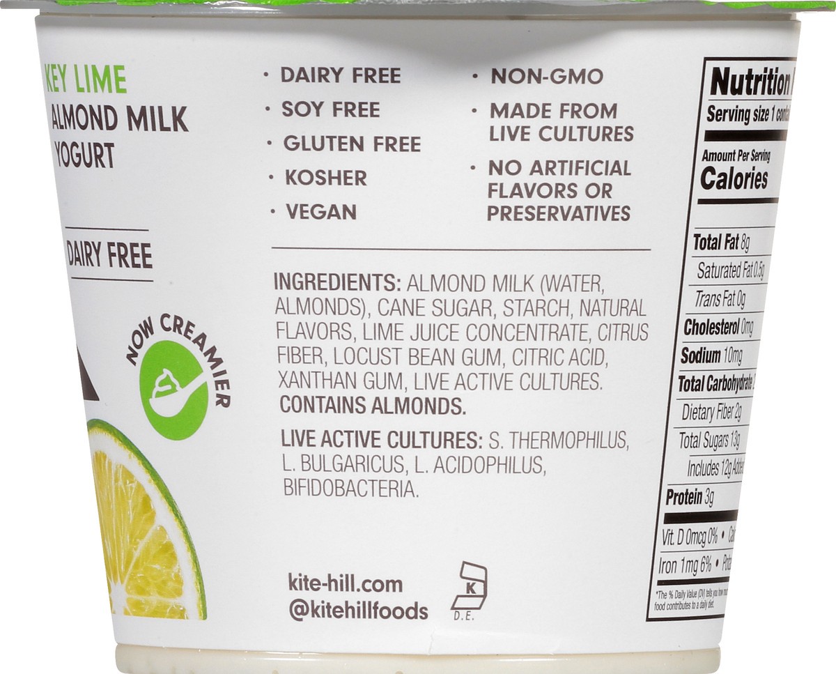 slide 8 of 9, Kite Hill Original Dairy Free Key Lime Almond Milk Yogurt 5.3 oz, 5.3 oz