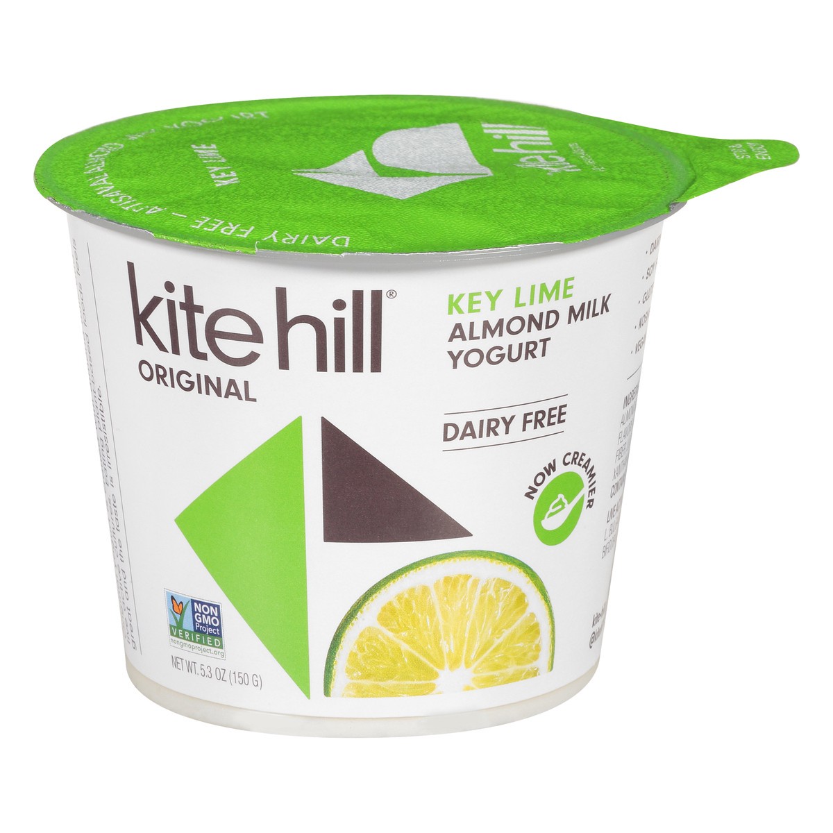 slide 1 of 9, Kite Hill Original Dairy Free Key Lime Almond Milk Yogurt 5.3 oz, 5.3 oz