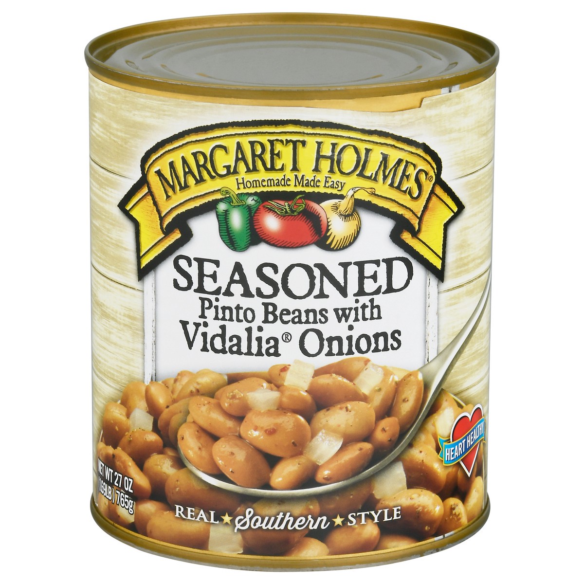 slide 1 of 13, Margaret Holmes Seasoned Pinto Beans with Vidalia Onions, 27 oz