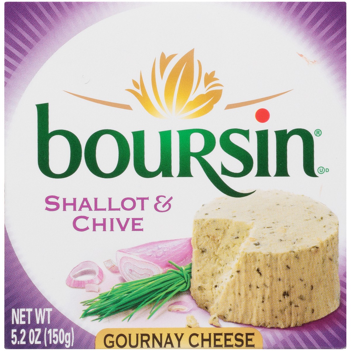 slide 6 of 9, Boursin Shallot & Chive Gournay Cheese, 5.2 oz