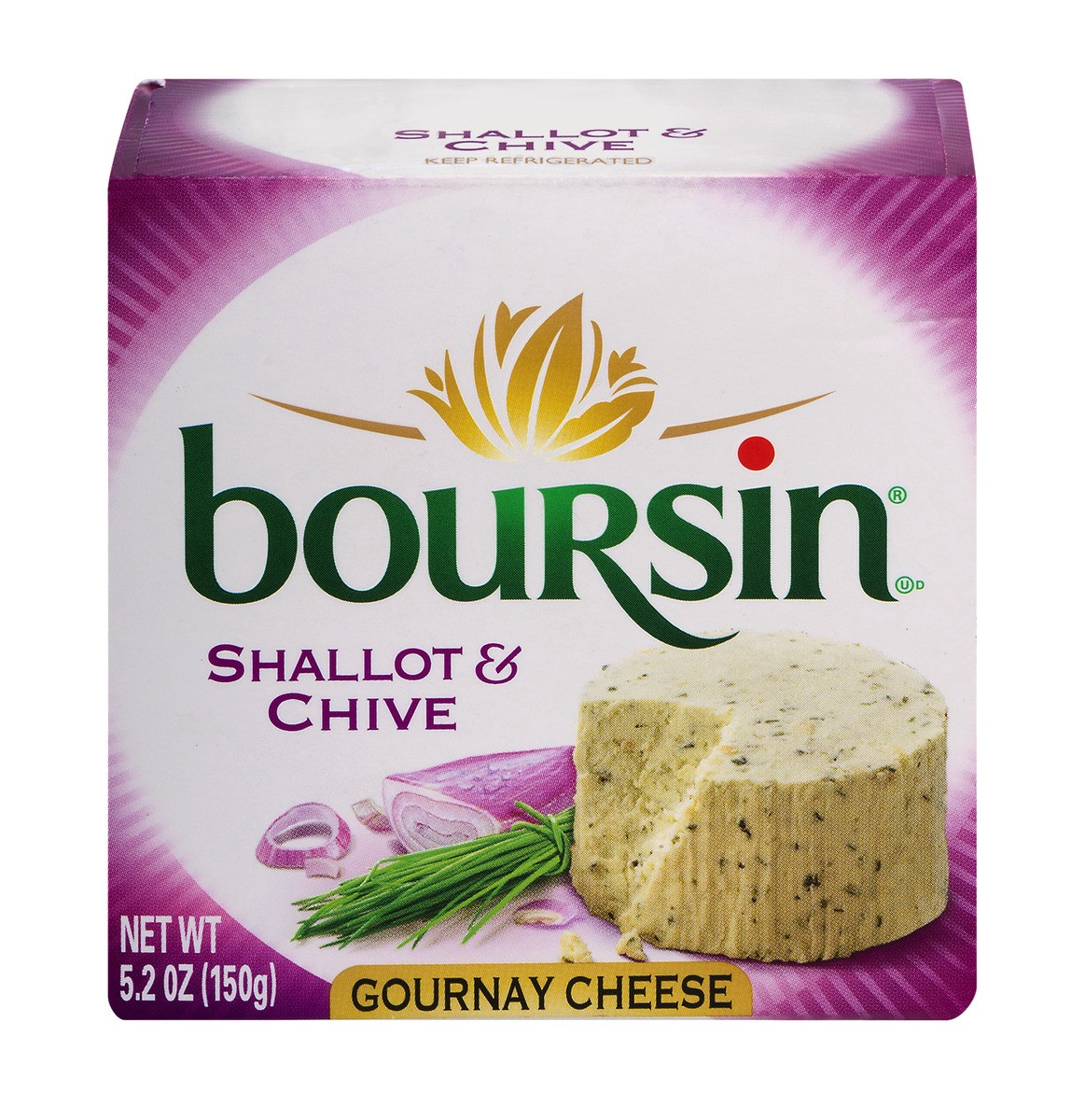 slide 1 of 9, Boursin Shallot & Chive Gournay Cheese, 5.2 oz