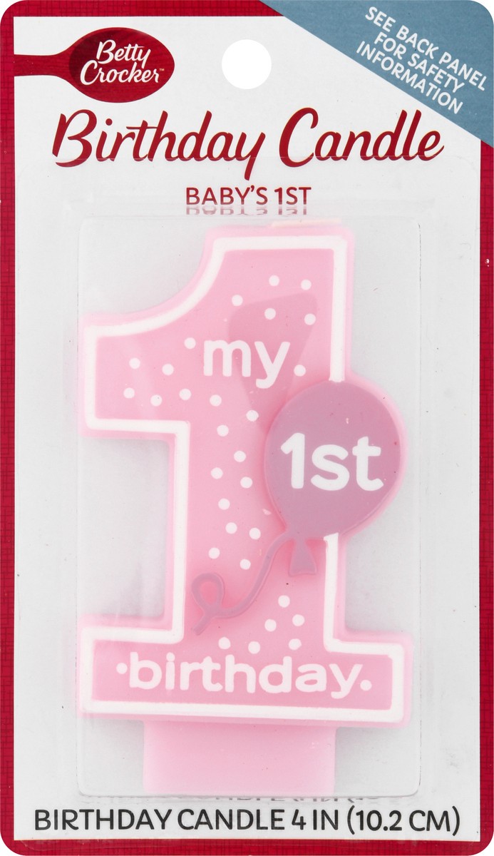 slide 7 of 9, Betty Crocker Babys 1st Numeral Candle Girl, 1 ct