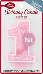 Betty Crocker Babys 1st Numeral Candle Girl