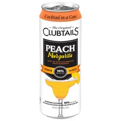 Clubtails Premium Peach Margarita Cocktail 24 oz